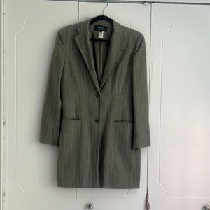 Women's Gray Pinstripe Blazer